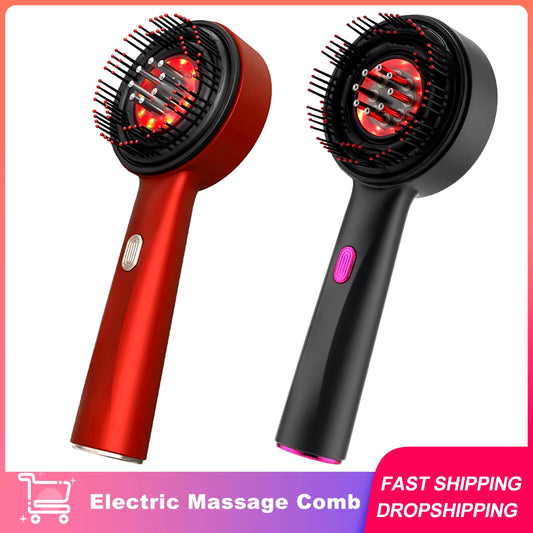Electric Hair Regrowth Brush with Infrared Light Machine Acupoint Scalp Massage Anti-Hair Loss 