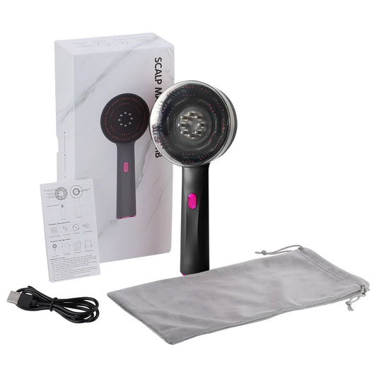 Electric Hair Regrowth Brush with Infrared Light Machine Acupoint Scalp Massage Anti-Hair Loss 